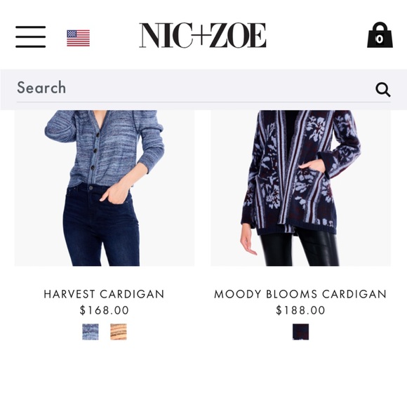 Like New Nic & Zoe Silk Cardigan Sz L - Picture 5 of 5